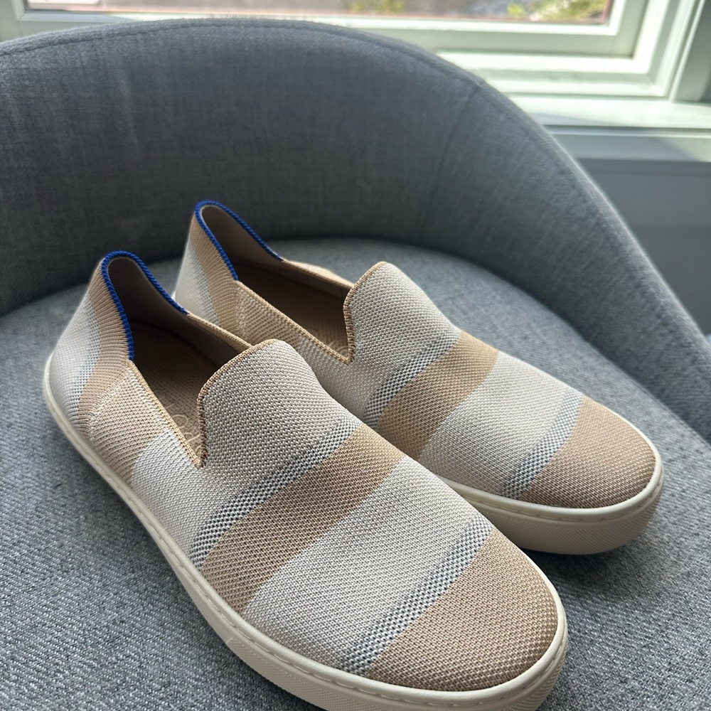 Rothy’s Women Tan and White sneakers